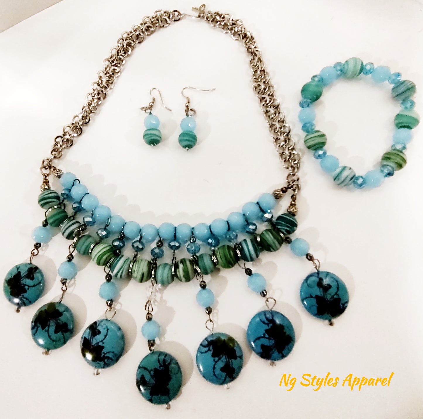 DROPLET BEADED JEWELRY SET